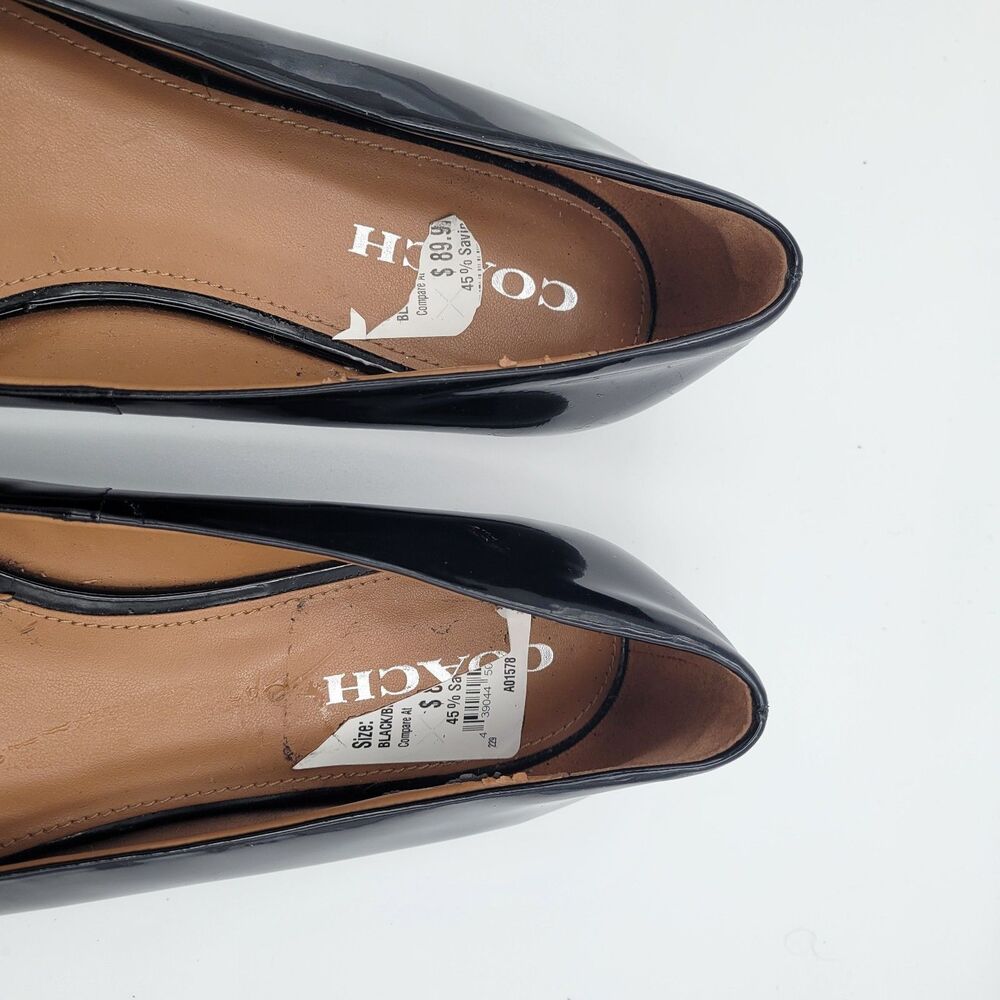 COACH Oswald Black Patent Leather Ballet Flat Womens size 11 B - Picture 8 of 12
